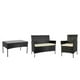 thumbnail image 3 of juego terraza living woven 4 pieza para exterior negro, 3 of 4
