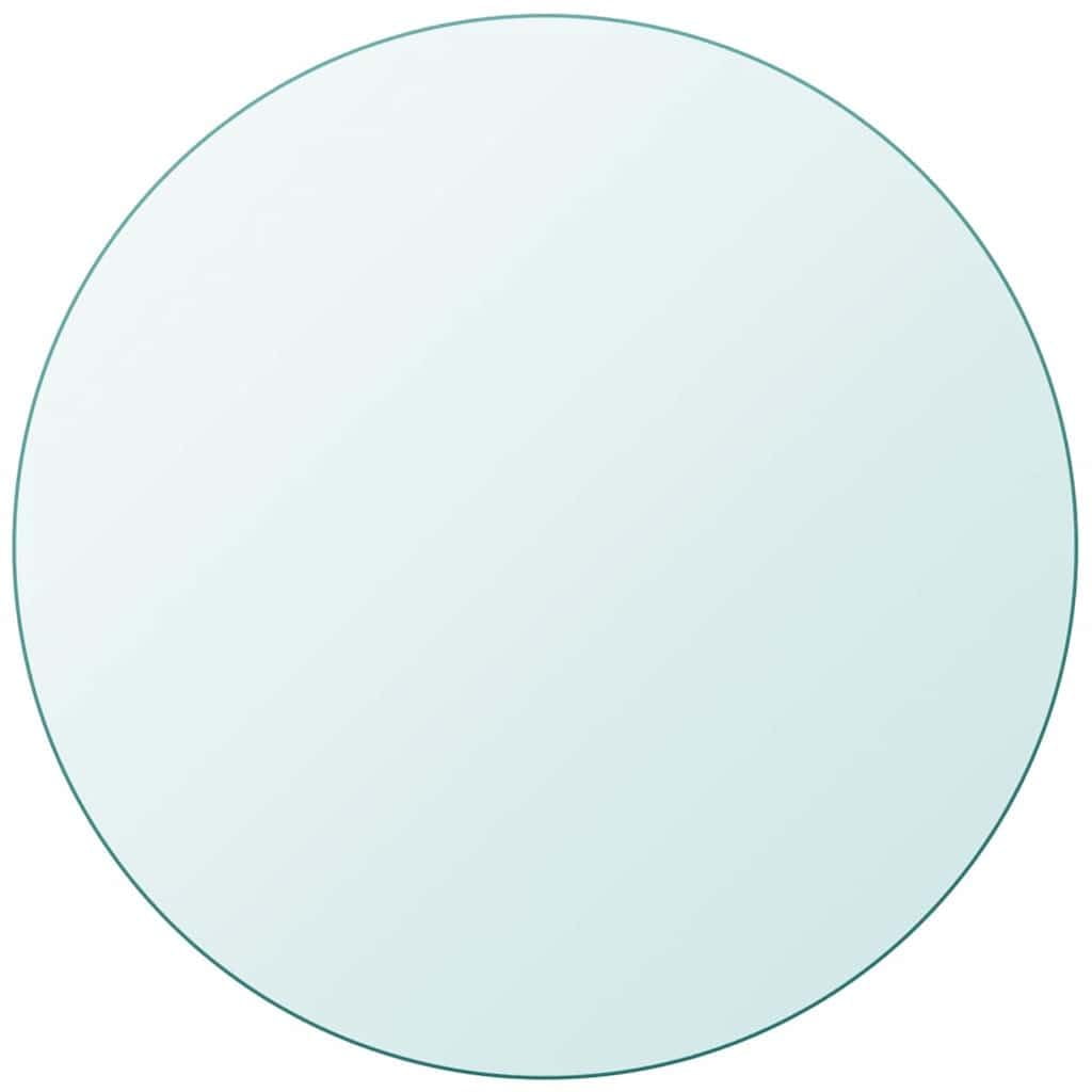Tablero De Mesa Vidaxl De Cristal Templado Transparente Redondo De 50 Cm