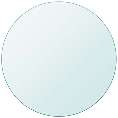 Tablero De Mesa Vidaxl De Cristal Templado Transparente Redondo De 50 Cm