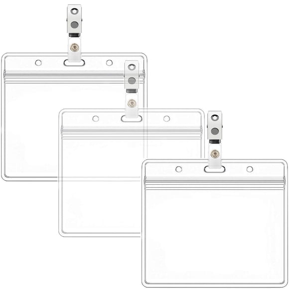 Porta credenciales Leader Jin 6 x 9,5 cm, pack de 3, impermeable