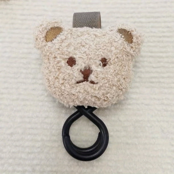 Cute Bear Velcro Hook, Baby Stroller Universal Accessories Hook, Going Out Mommy Handbag Hook, Baby Stroller Hook, Multifunctional