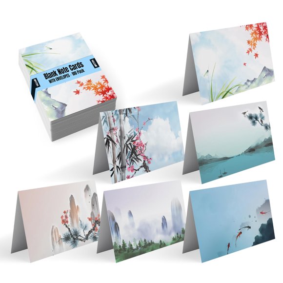 Tarjetas de felicitación Better Office Products, paquete de 100 con sobres