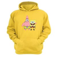Genérico - Polerón Canguro Bob Y Patricio Amarillo Talla S Unisex