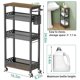 thumbnail image 4 of Carrito de Almacenamiento Delgado XYZLVSI de 4 Niveles con Ruedas, Carrito Metálico Estrecho para Cocina, Organizador para Baño con Estante de Madera y Asa para Espacios Pequeños, 4 of 9