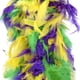 thumbnail image 4 of Paquete de 2 Boa de Pluma Mardi Gras de 6 pies / 72 pulgadas de largo - Plumas exuberantes y esponjosas en Mardi Gras Colos, gran accesorio para trajes de Mardi Gras para mujeres y hombres, disfraces, 4 of 7
