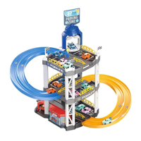 Genérico - Pista Autos Bighouse Anikids 3 Niveles Juguete Armable Multicolor