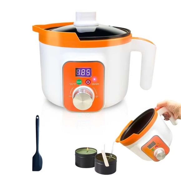 Olla Eléctrica para Derretir Cera WcoDusak con Control de Temperatura LED