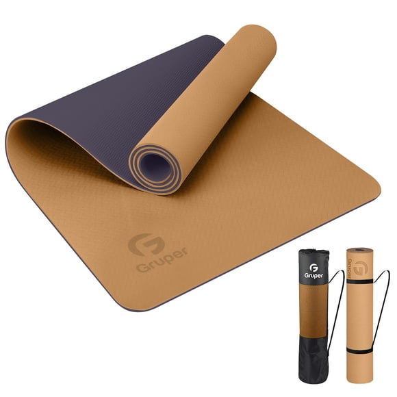 Tapete de yoga Gruper ecológico antideslizante de 8 mm de grosor