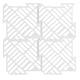 Juego de alfombrillas para lavabo Happy Sinks, color blanco natural, 4 ...