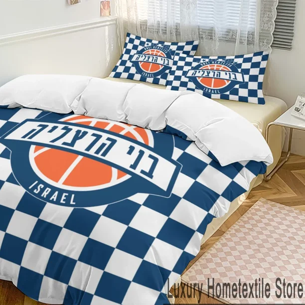 Bnei Herzliya Basketball Bedding Set Duvet Cover Bed Set Quilt Cover Pillowcase Comforter Boys Adult Bedding Set Bed Sheets