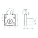 thumbnail image 3 of Cerradura para Muebles Odis Corredera 2470-1922, 3 of 7