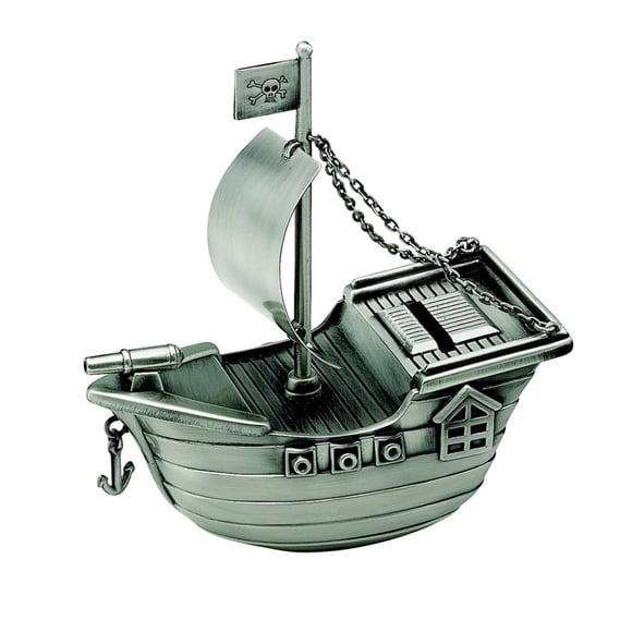 Pirate Ship Bank Creative Gifts International Silver