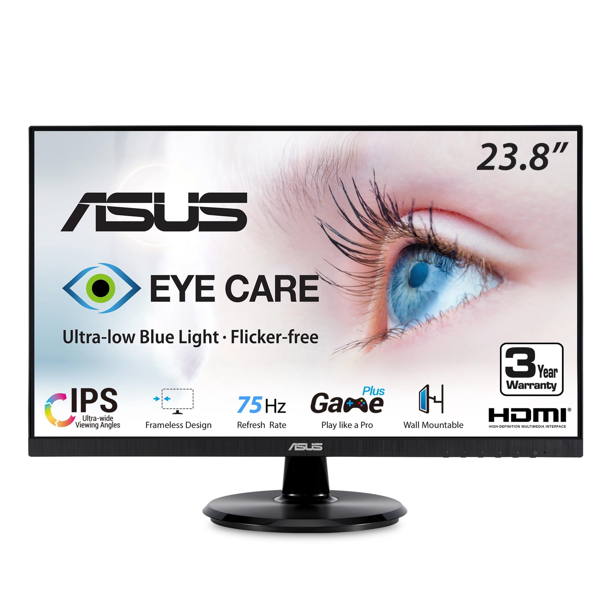 Monitor Asus Va24dq 23,8" 1080p Full Hd 75 Hz Ips Negro