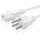 thumbnail image 1 of Cable de alimentación TNP Universal NEMA 5-15P a IEC320C13 de 1,8 m, blanco, 1 of 6