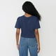 thumbnail image 2 of Polera Mujer Fun Manca Corta Crop Azul Marino Corona, 2 of 5