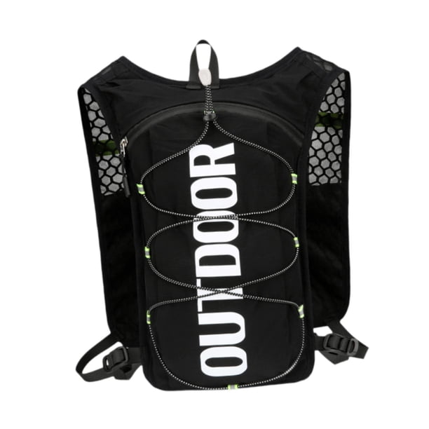 Chaleco de hidratación, mochila de hidratación, mochila de agua, bolsa de agua para hombres y mujeres, ideal para senderismo, jogging, camping y negro
