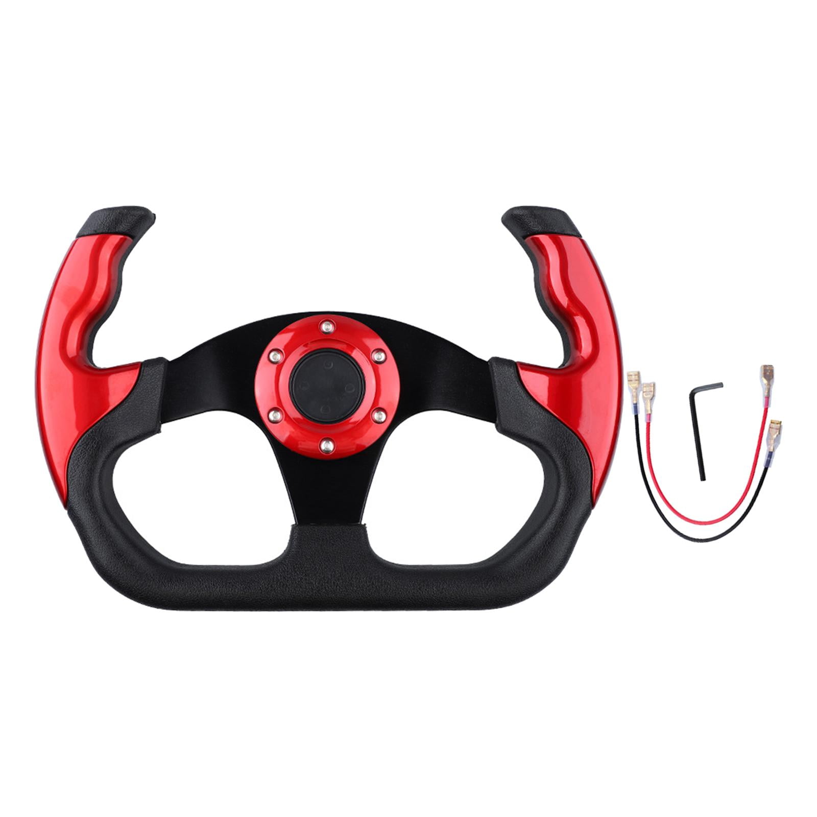 Ioensy - Volante De Coche Genérico Antideslizante Aleación De Aluminio Volante Para Juegos Rojo