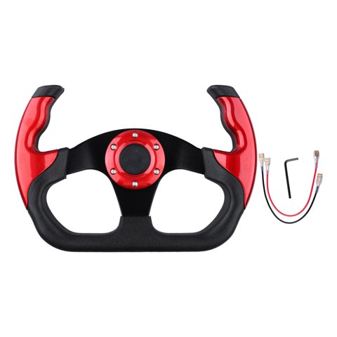 Ioensy - Volante De Coche Genérico Antideslizante Aleación De Aluminio Volante Para Juegos Rojo