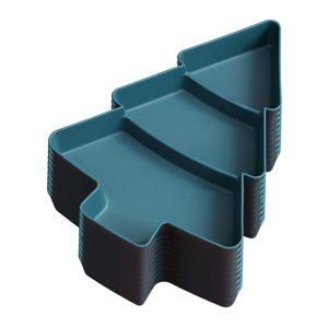 Bothyi - 10X Bandeja Para Servir Frutos Secos Y Dulces Con Forma De Árbol De Navidad, Color Verde