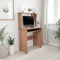 Tuhome - Escritorio Recto Dolan 124,7X80X42,0 Cm Avellana