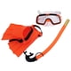 thumbnail image 3 of Niño Niños Snorkel Set Gafas Snorkel Aletas Engranaje Natación Naranja, 3 of 5