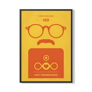 Creango - Cuadro Poster Enmarcado Ella Pelicula Decorativo