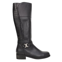 Bota Exs Cuero Larga Negra