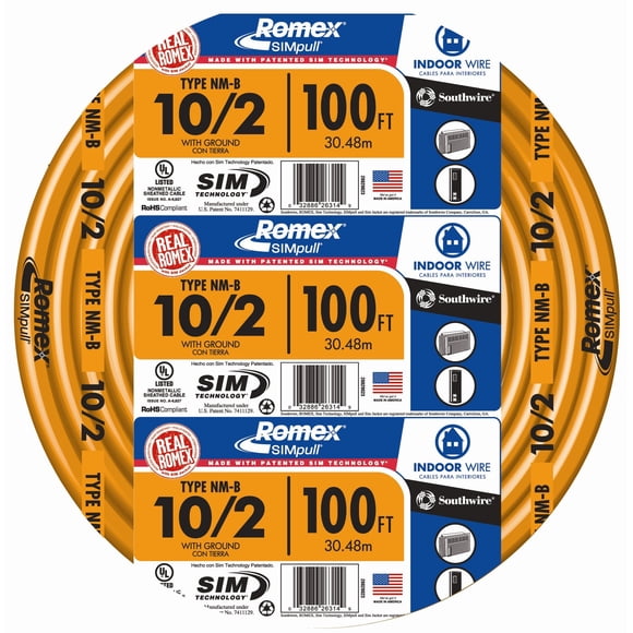 Cable Southwire #28829023 de 30 m, 10/2 MB con G, 600 V