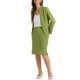 thumbnail image 4 of INSPIRE CHIC Conjuntos de Falda para Mujer Traje sin Cuello Blazer y Faldas Lápiz 2 Piezas Conjuntos Elegantes XS Verde Oliva, 4 of 6
