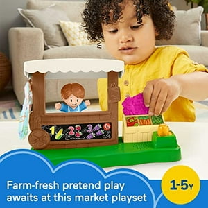 Fisher Price - Fisher-Pealt Little People Farmers Market Playset Para Niños Pequeños Para Simulacros De Juego Con Ligero Soun