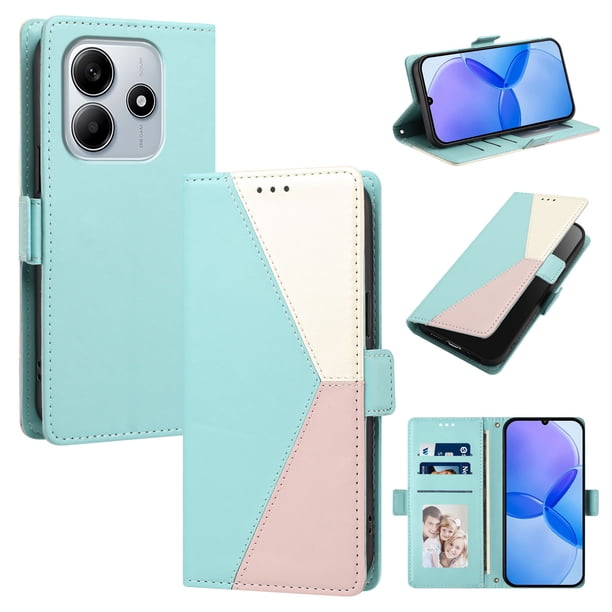 Funda Tricolor con Ranuras para Xiaomi Xiaomi Poco M7 Pro 5G, Verde
