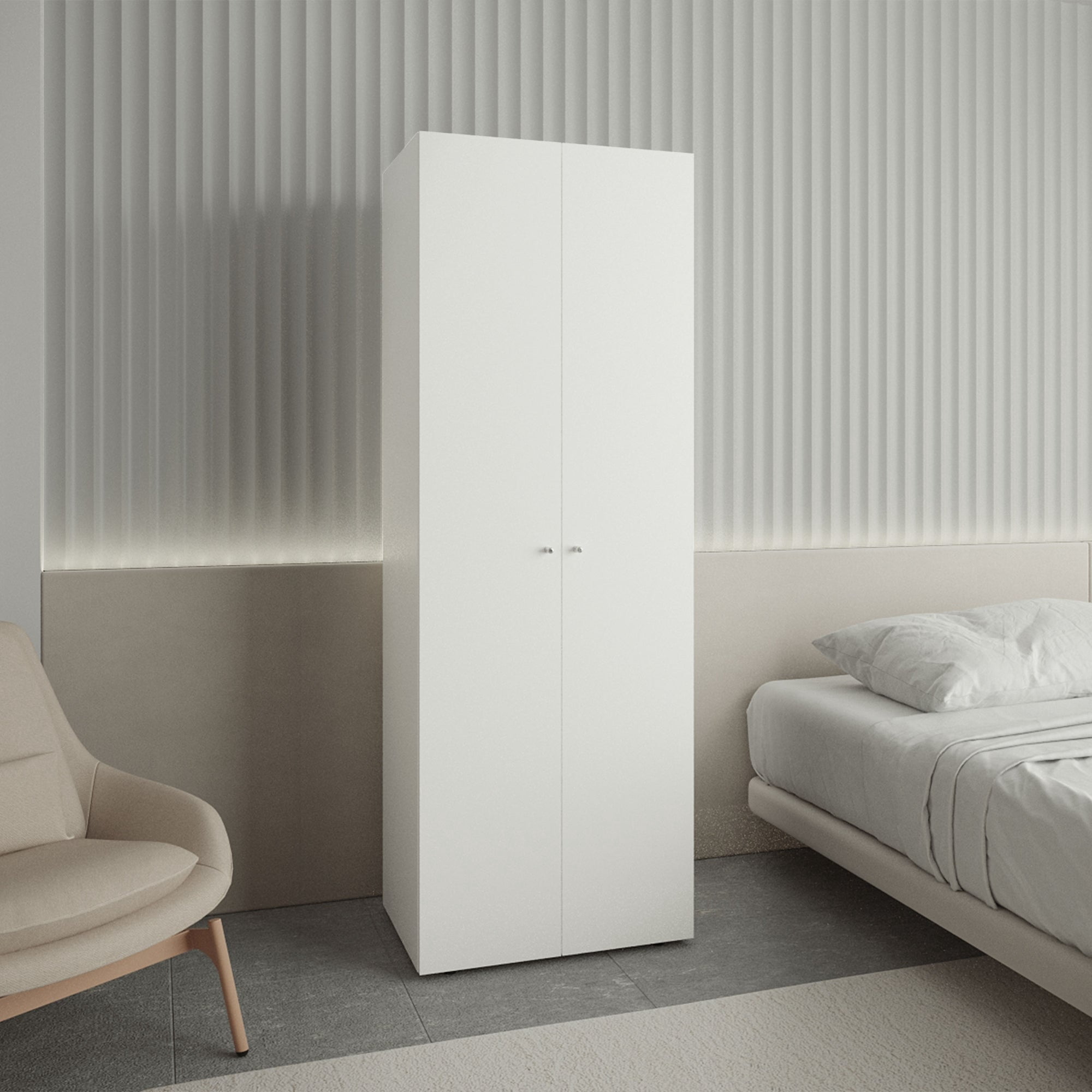 Closet Colgador 2 Puertas Tuhome 170x60x40,2 Cm Blanco