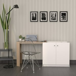 Amv Muebles - Escritorio Extensible Regulable Oficina Con Armario