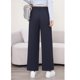 thumbnail image 4 of Pantalones de Mujer de Tiro Alto y Pierna Ancha, Pantalones Rectos Sueltos, Pantalones Casuales con Cintura Elástica y stretch, 4 of 7