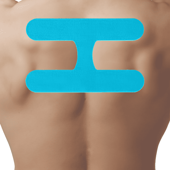 Tape Kinesiológico Spidertech Precortado - Postural color Azul