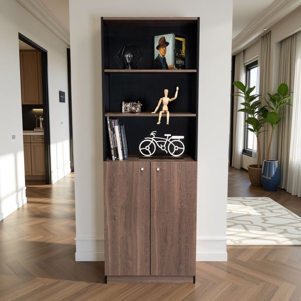 Estante 2 Puertas Home E4 180,6x62,8x29,9 Cm Wengue Y Milan