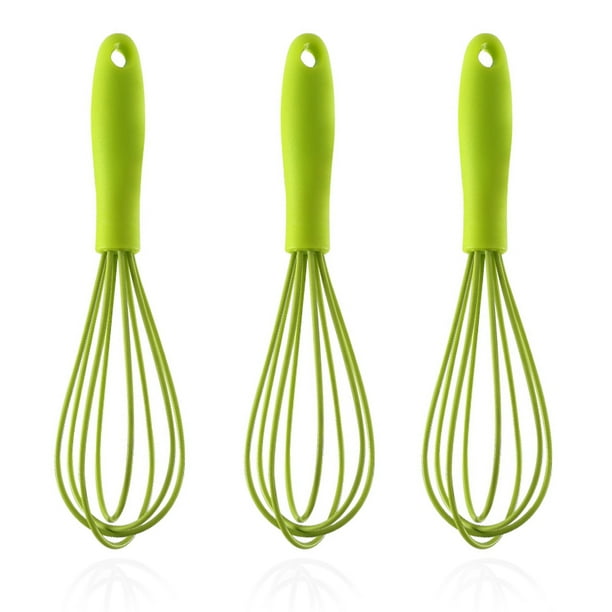 Mini batidor de huevos de silicona para cocina de colores: mini juego de batidor de huevos para mezclar, cocinar y hornear