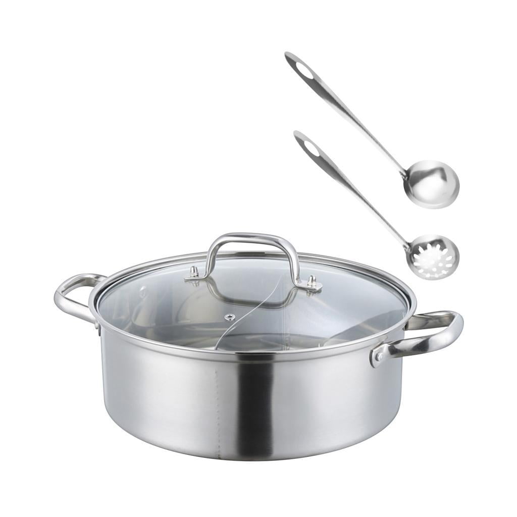 Magideal - Olla Caliente Shabu Shabu Con Tapas, Utensilios De Cocina, Utensilios De Cocina Japoneses De Doble Cara Con Cucharas Para Cocina De Restaurante , 32cm