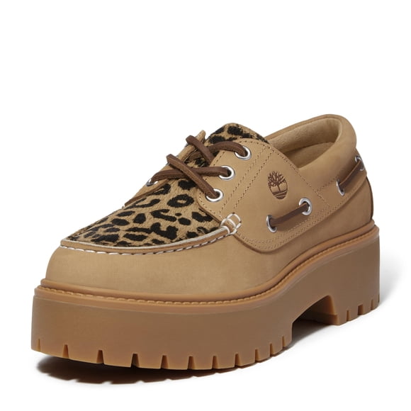 Zapato Timberland Stone Street Platform Boat para mujer, color beige 7.5