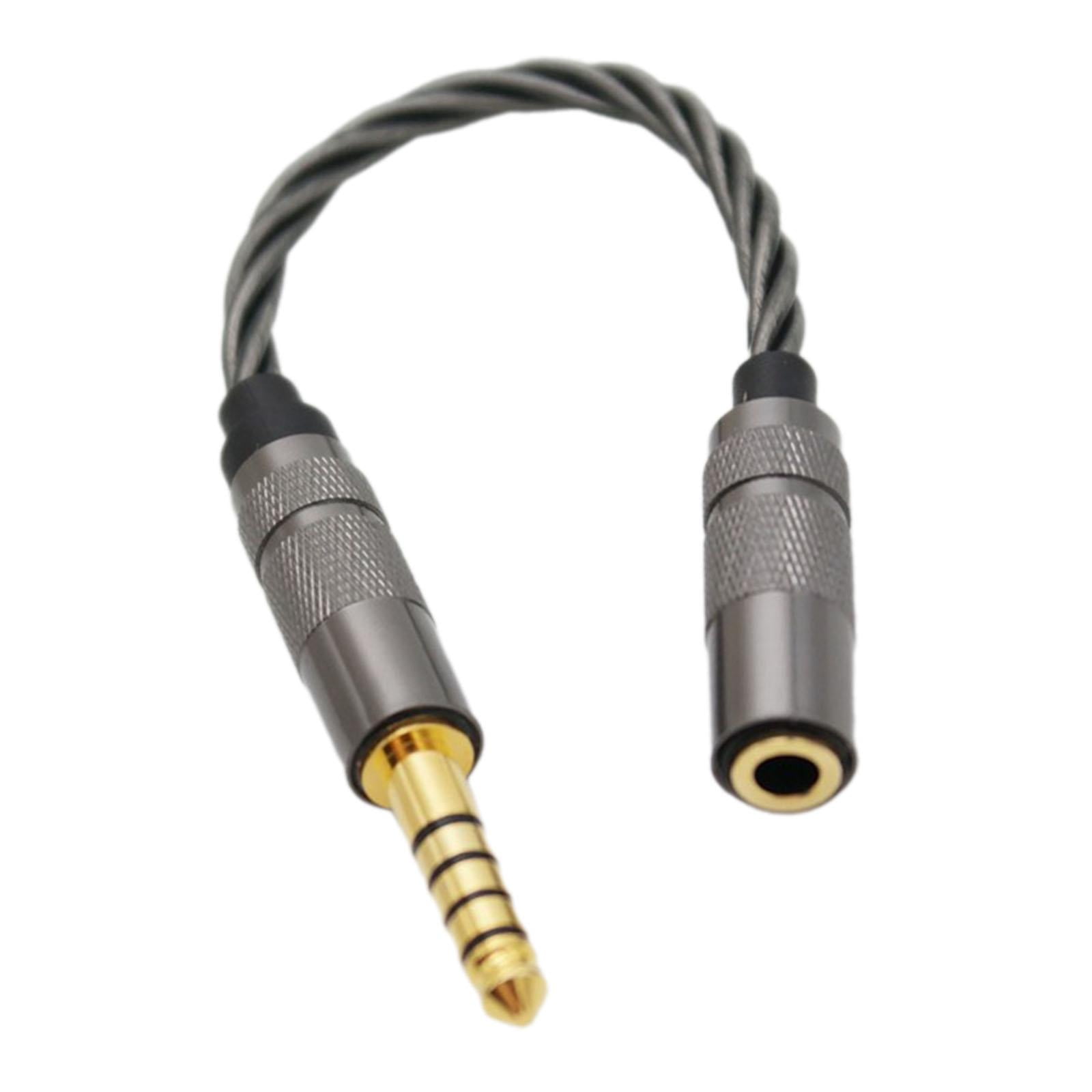 Magideal - Cable Adaptador Cable De Audio Adaptador Cable De Extensión Para Auriculares Cable Fácil De Usar Núcleo De Cobre Plateado Para Amantes De La Música Gris