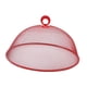 thumbnail image 3 of Cubierta de malla metálica para alimentos, cubierta de placa de pantalla de cúpula sólida, reutilizable, de 11.02 pulgadas, para refrigerios de fiesta Rojo, 3 of 5