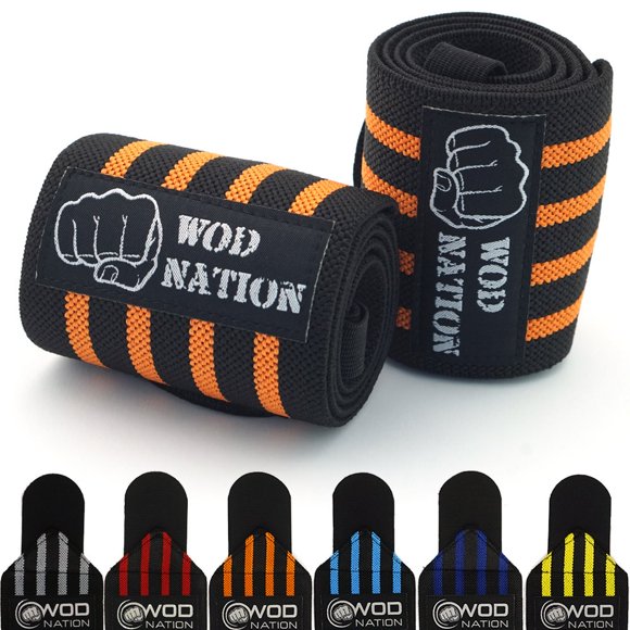 Muñequeras WOD Nation 61 cm Negro/Naranja