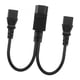 thumbnail image 2 of Cable Adaptador De Corriente Negro IEC320-C14 A 2C13 Macho A Hembra Servidor PDU/UPS, 2 of 5