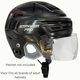 thumbnail image 3 of Visor para casco de hockey TronX 9 cm anti‑rayado y anti‑empañamiento, 3 of 5