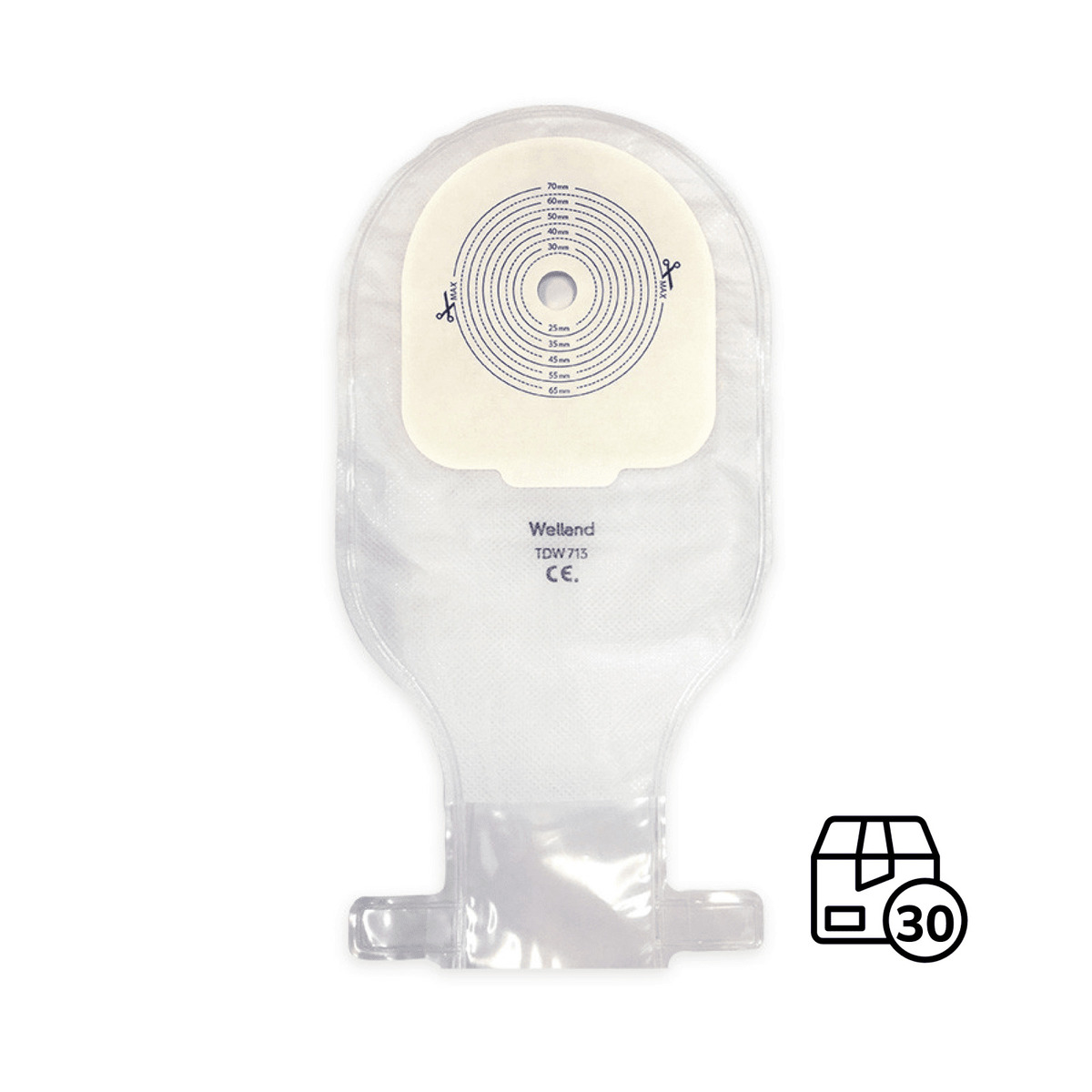 Caja X 30 Bolsas De Colostomia Valore Transparente Welland