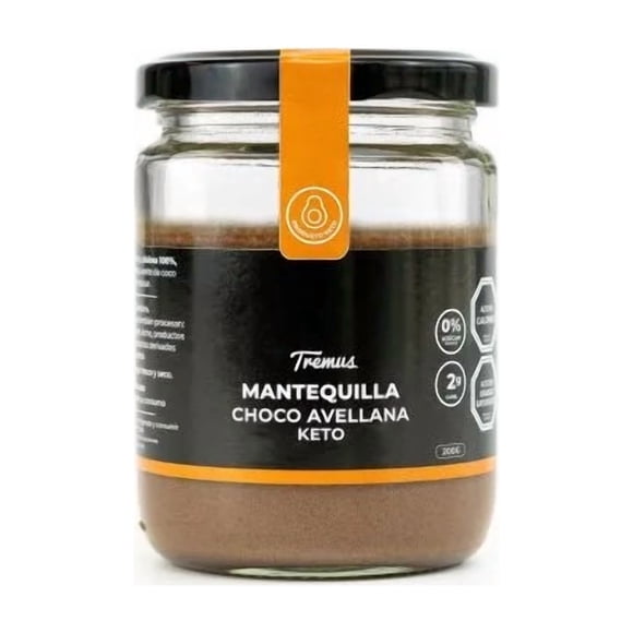 Mantequilla Choco-Avellana Keto, Sin Azúcar Añadida, 200 g, Tremus