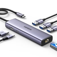 Hub Usb C Ugreen Revodok 6 En 1 Con Hdmi 4K, Pd De 100 W, Ethernet