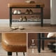 thumbnail image 3 of Banqueta Zapatero Organizador Mauk | Acero y Eco Cuero Café, 3 of 4