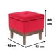 thumbnail image 3 of Pouf Baúl Emilia Rojo Felpa 45x45x46 cm, 3 of 3