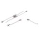 thumbnail image 4 of Conector de broches magnéticos de acero inoxidable de 3 piezas con extensor de cadena de plata, 4 of 5